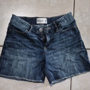 Abercrombie & Fitch Kids  Dark Blue Washed Denim Cutoff Shorts